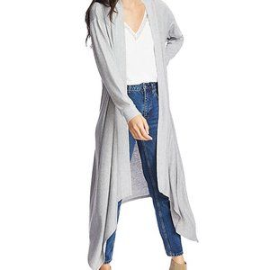 NWT 1.State Asymmetric Hem Duster Cardigan In Silver Heather